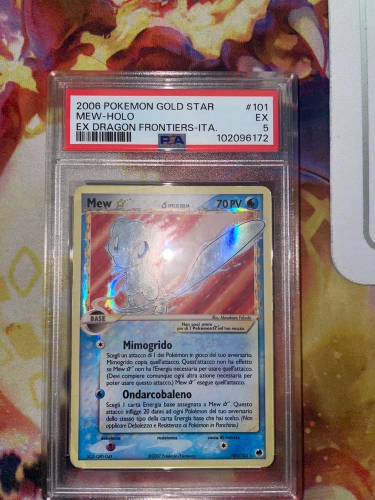 POKEMON EX DRAGON FRONTIERS #101 MEW GOLD STAR HOLO PSA 5 Italian