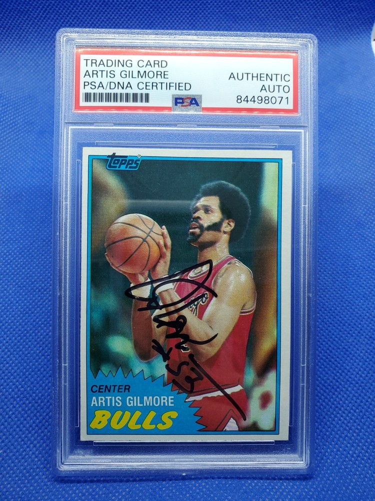 ARTIS GILMORE Autograph PSA DNA card CHICAGO BULLS Basketball auto #7
