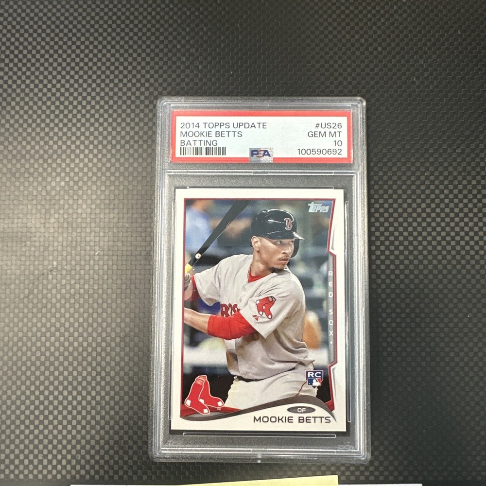 2014 TOPPS UPDATE BATTING #US26 MOOKIE BETTS ROOKIE RC PSA 10