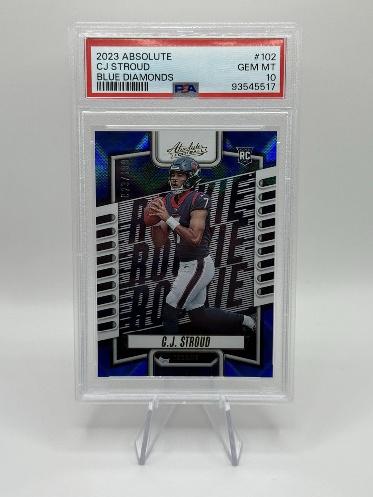 2023 Absolute C.J. Stroud Rookie Blue Diamonds /199 PSA 10 RC