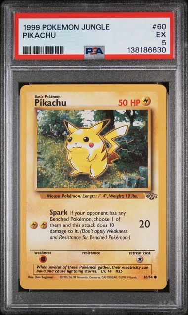 1999 Pokemon Jungle Pikachu PSA 5