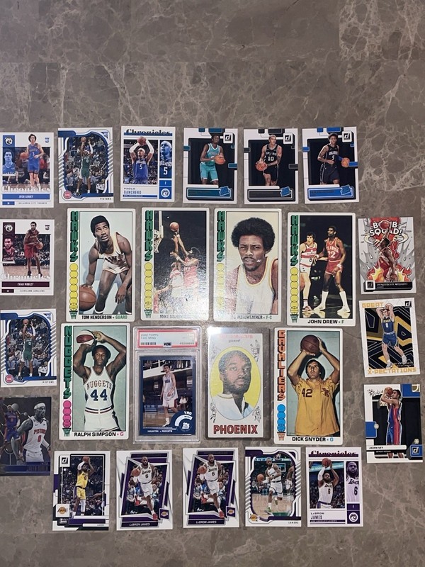 Basketball Card Lot 25 Yao Rc Psa 8 LeBron Vtg 1970 Paolo Duren Ivey NBA Insert view 2
