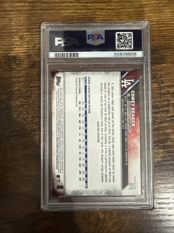 2016 Topps Corey Seager Rookie Throwing Variation SP #85 PSA 10 Gem Mint 🔥 view 2