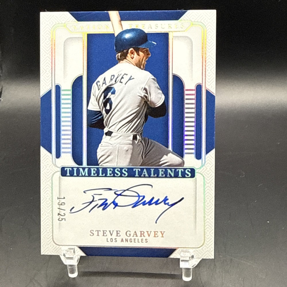 2025 Panini National Treasures Steve Garvey Timeless Talents /25 Auto