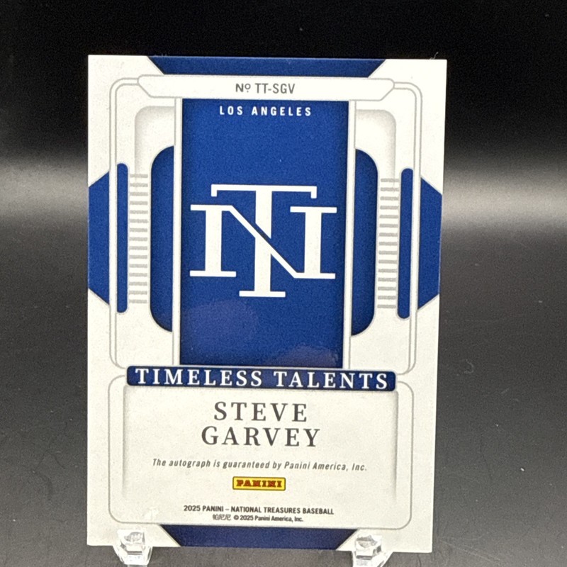 2025 Panini National Treasures Steve Garvey Timeless Talents /25 Auto view 2