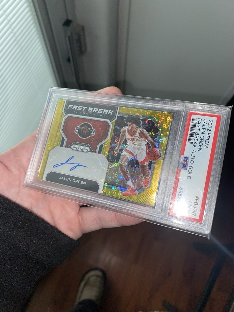 2022 Prizm Jalen Green Gold Fast Break Auto /10 PSA 9