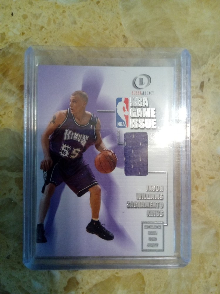 RARE JASON WILLIAMS GAME USED JERSEY CARD 2000-01 FLEER LEGACY 20GA KINGS