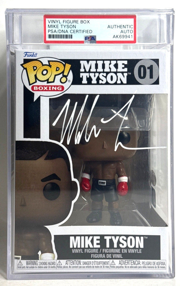 Mike Tyson Signed Boxing Funko #01 Encapsulated PSA AK69941