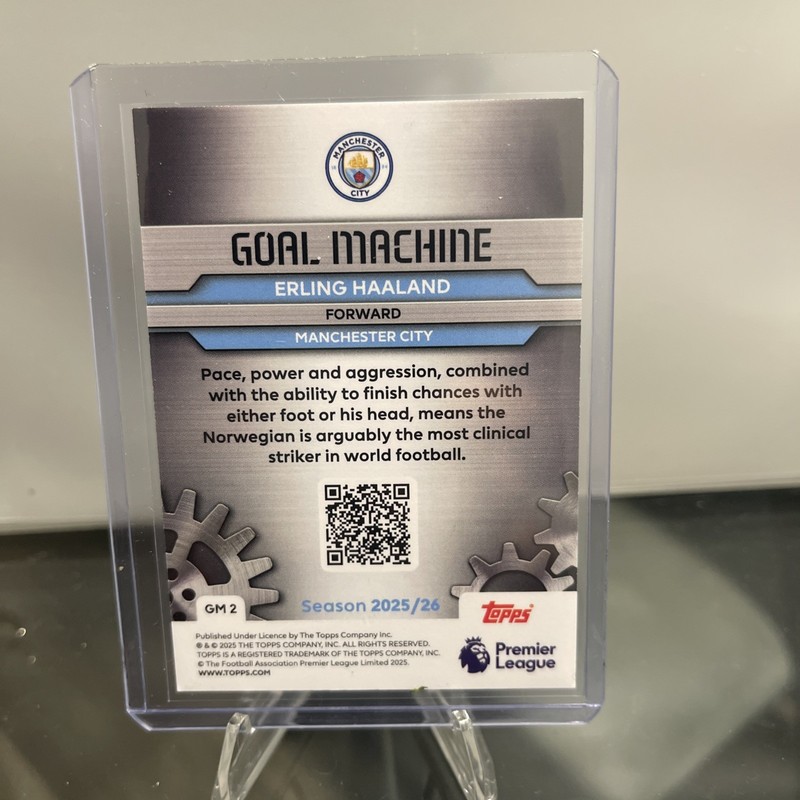 2025-26 Topps Premier League Erling Haaland Goal Machine GM-2 Manchester City view 2