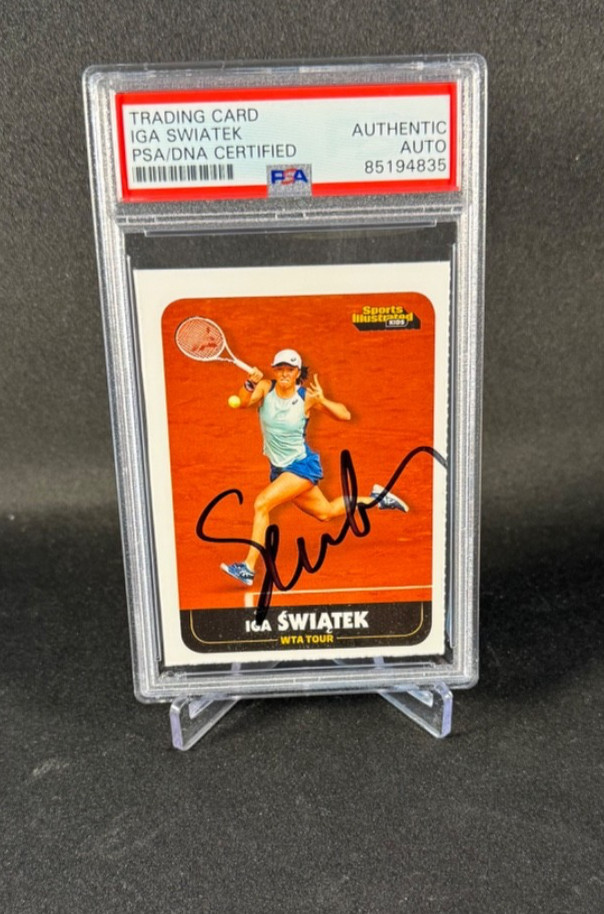 Iga Swiatek Signed 2022 Sports Illustrated SI For Kids Rookie Card Auto Psa/Dna