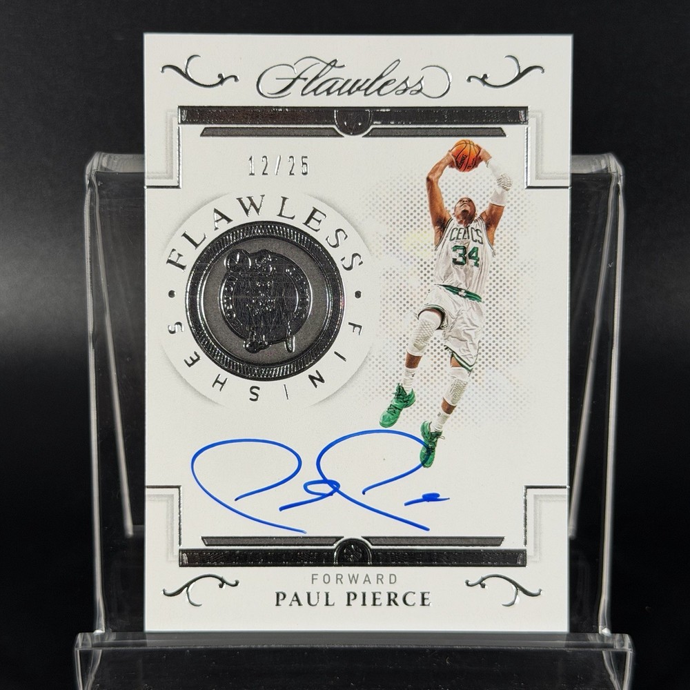 Paul Pierce 2020-21 Panini Flawless Finishes Auto 12/25