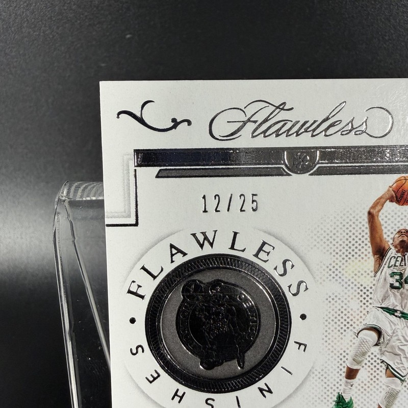 Paul Pierce 2020-21 Panini Flawless Finishes Auto 12/25 view 2