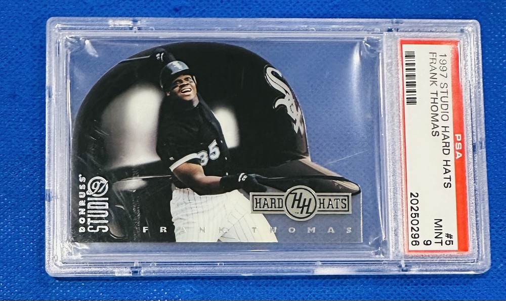 1997 Donruss Studio - Hard Hats Frank Thomas #5 /5000 PSA 9 Pop 9 Only 5 Higher