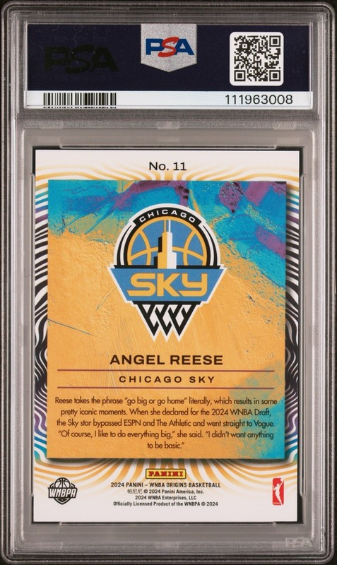 Angel Reese 2024 Origins DRIP Rookie PSA 10 POP 2 Chicago Sky Case Hit SP RC view 2