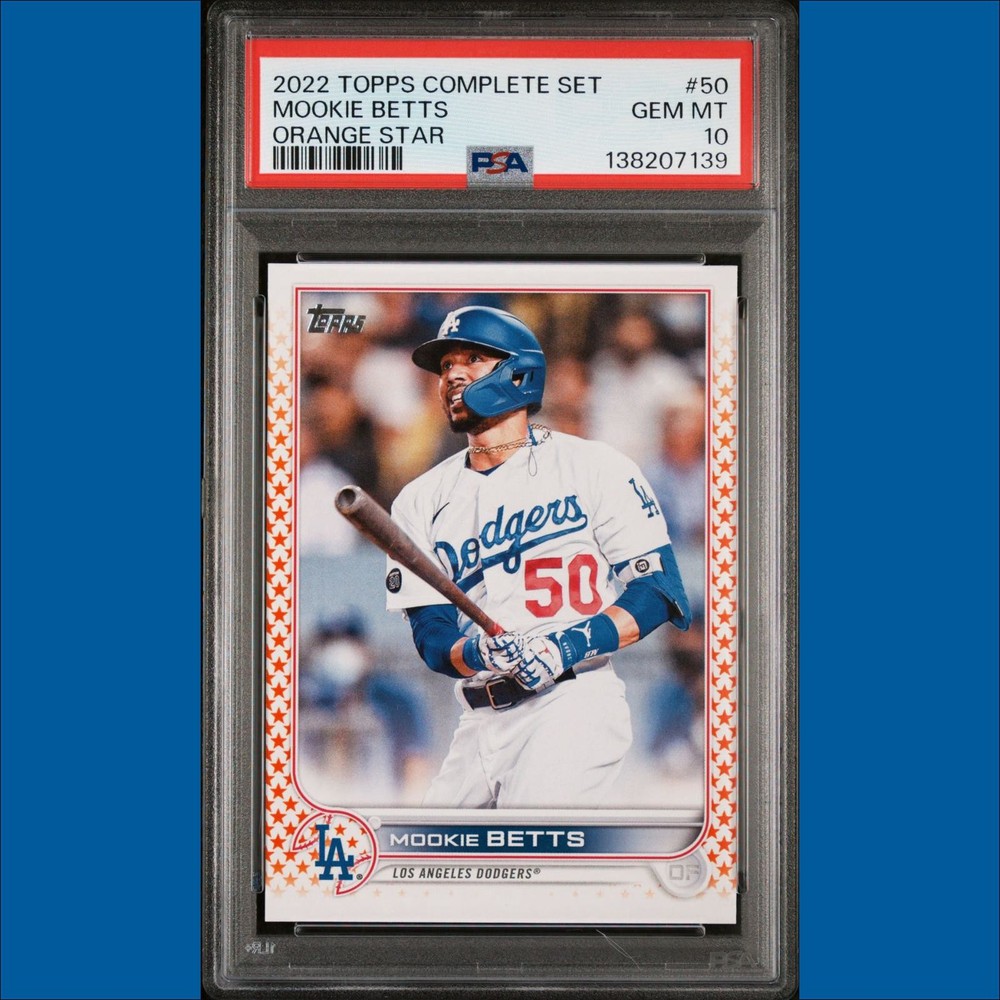 Mookie Betts PSA 10 Orange Star /99 *Pop 1* 2022 Topps #50 Los Angeles Dodgers