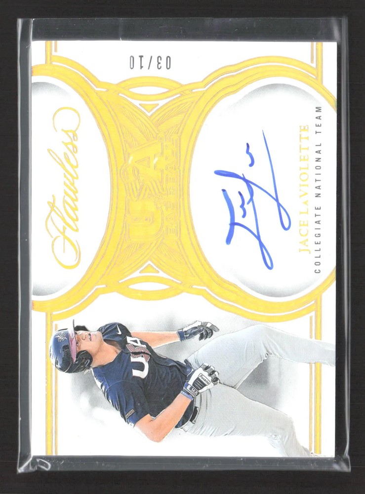 2025 Panini Flawless Baseball Jace LaViolette #USA-JL 03/10 Auto