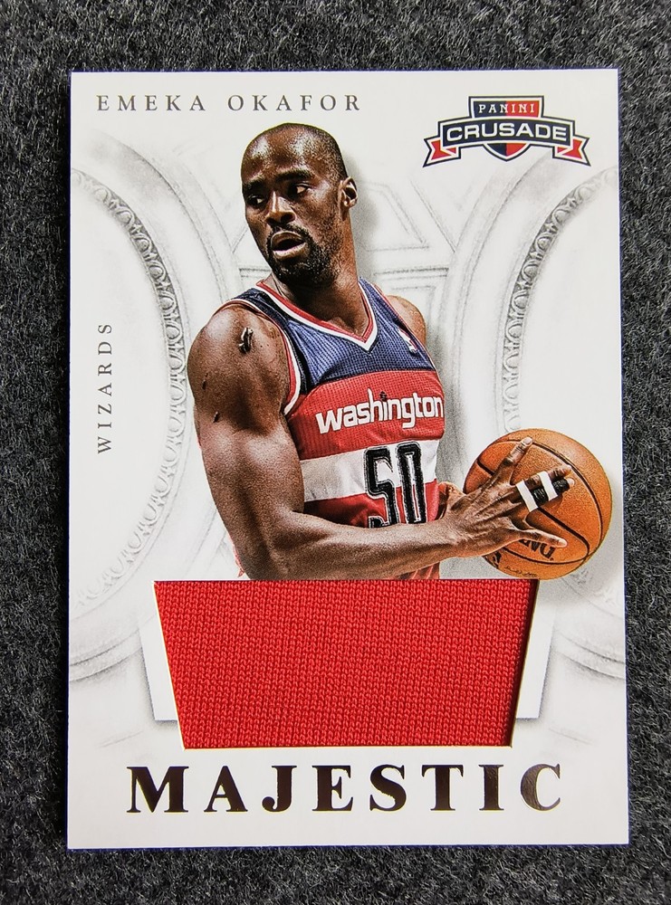 EMEKA OKAFOR Game Used Jersey Card 2012-13 Panini Crusade Majestic