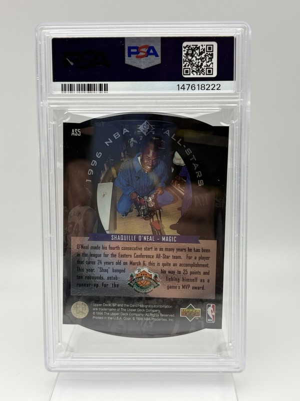 1995 SP ALL-STARS #AS5 SHAQUILLE O'NEAL PSA 10 💎 Gem view 2