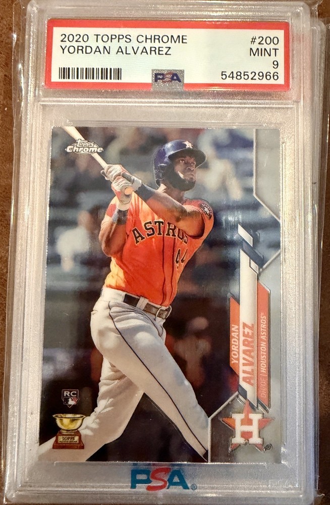2020 Topps Chrome Yordan Alvarez Rookie Card RC #200 PSA 9 Mint Astros