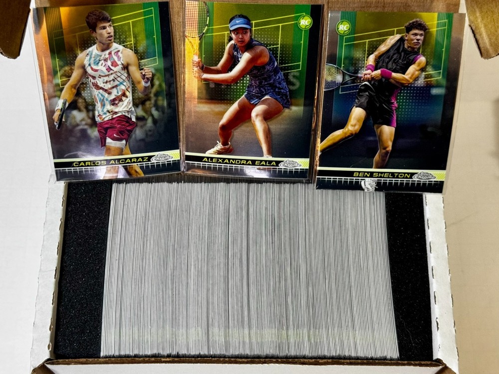 2024 Topps Chrome Tennis - Complete Base Set 1-200 - Alcaraz Raducanu Venus Eala