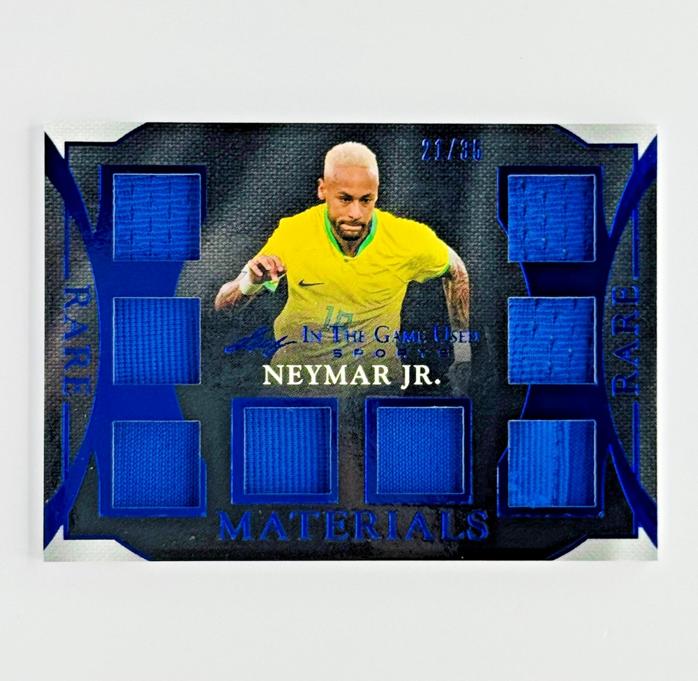 2025 Leaf Game Used Neymar Jr Rare Materials /35 Eight Match Worn Patches Brazil