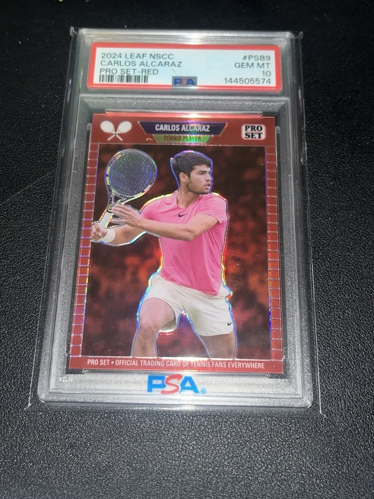 2024 Leaf NSCC Pro Set Carlos Alcaraz RED Refractor /5 PSA 10