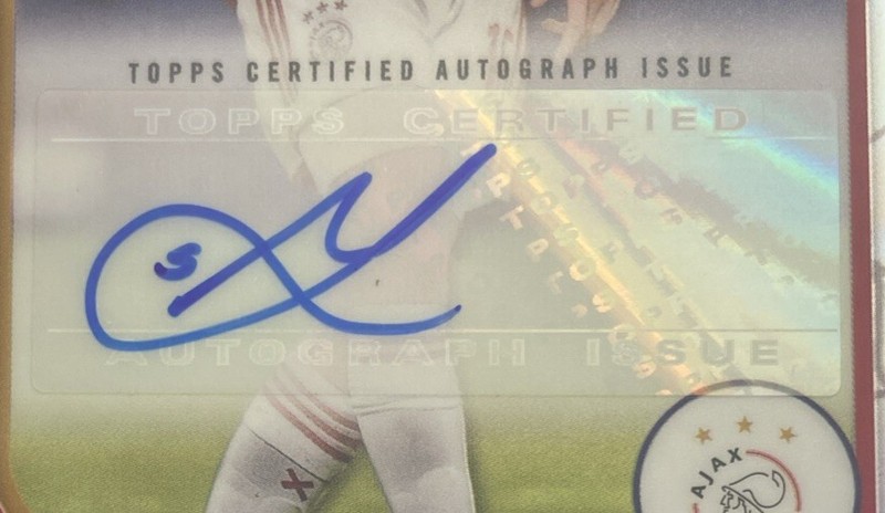 2023-24 Topps Merlin Uefa Club Competitions Sivert Mannsverk RC Auto SP Insert view 2