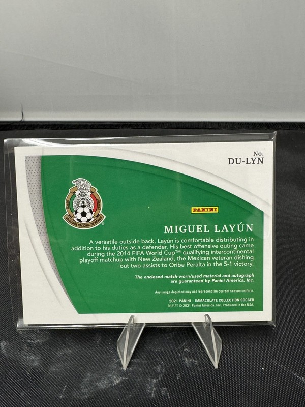 2021 Panini Immaculate Miguel Layun #DU-LYN Dual Match Worn Patch Auto /15 view 2