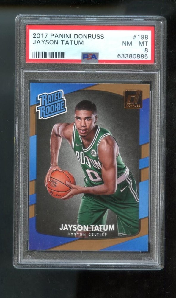 2017-18 Panini Donruss #198 Jayson Tatum ROOKIE RC PSA 8 Graded Card NBA Jason