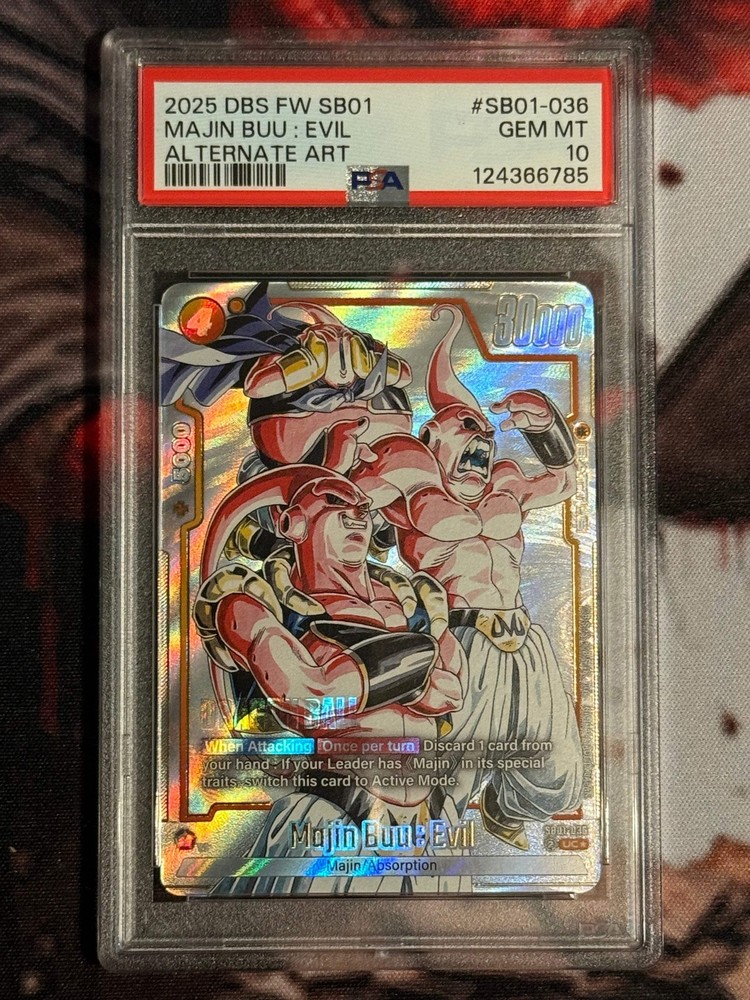 Dragon Ball - 2025 FW - Majin Buu Evil Alternate Art - #SB01-036 GEM MINT PSA 10