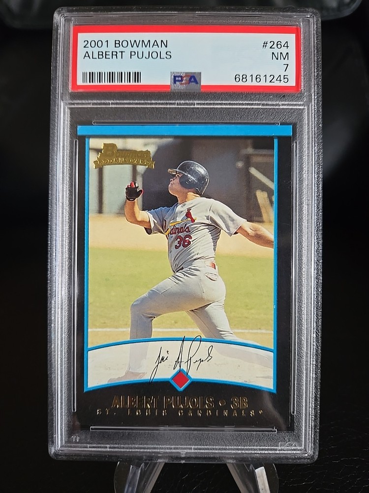 2001 BOWMAN ALBERT PUJOLS ROOKIE CARD PSA NM 7