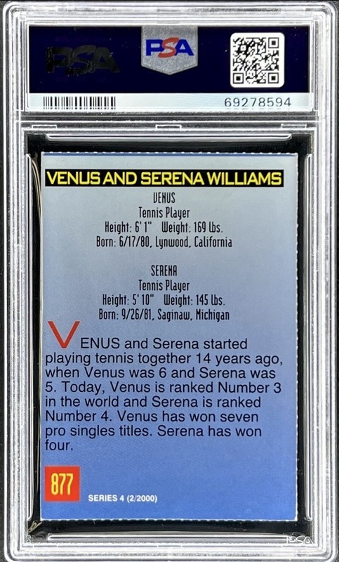Venus Serena Williams SI Sports Illustrated KIDS 1999 Tennis 9 & 10 Yrs Old PSA6 view 2