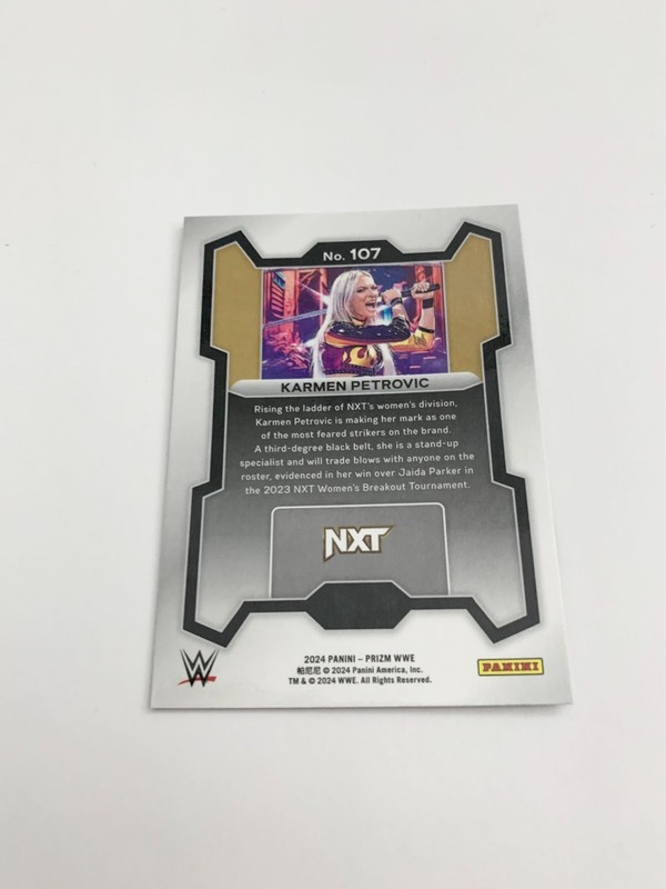 Karmen Petrovic 2024 Panini Prizm WWE Base Card # 107 Rookie view 2