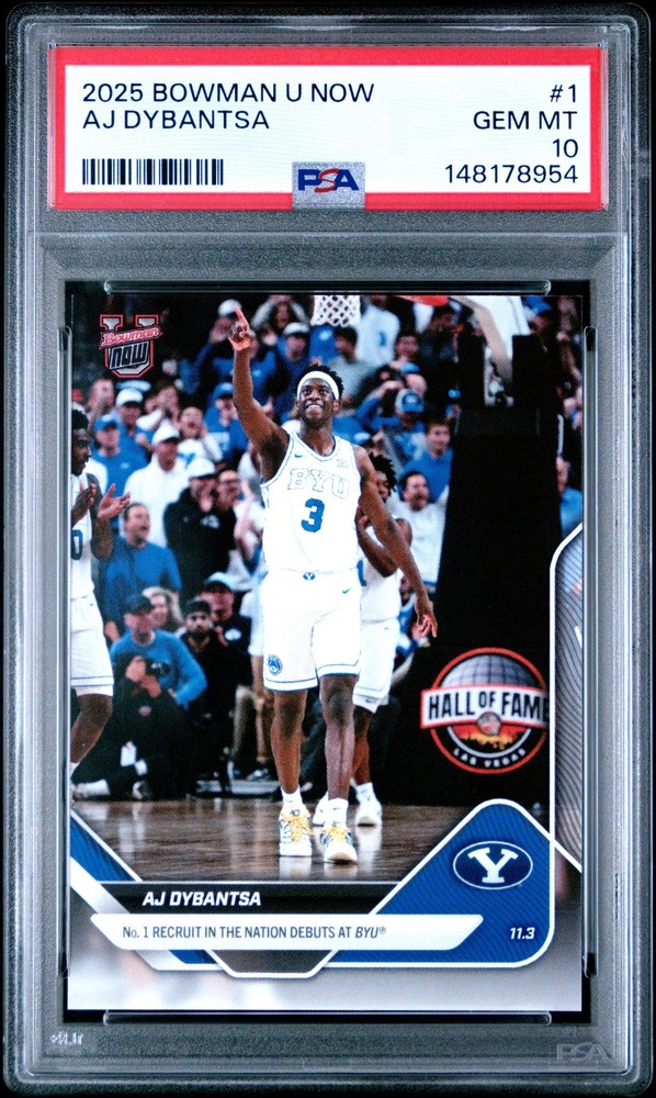 Graded 2025 Topps Bowman U Now AJ Dybantsa #1 Rookie Basketball Card PSA 10