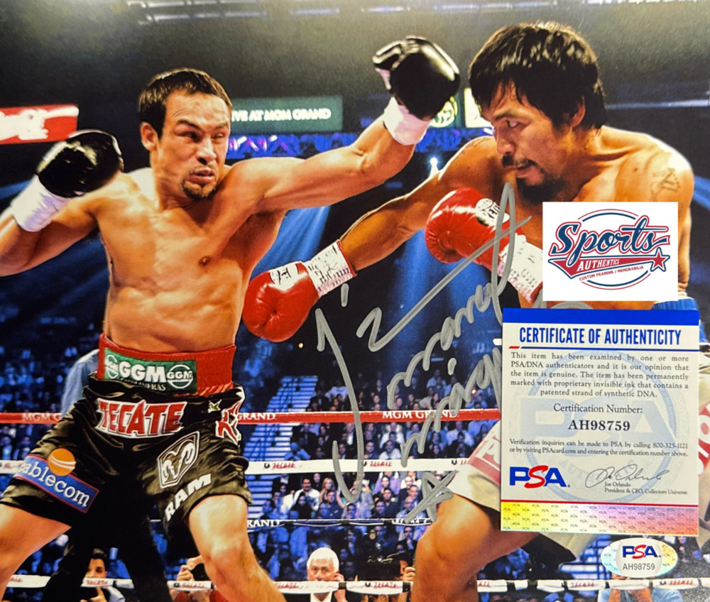 Juan Manuel Marquez Signed 8x10 Boxing Photo VS Manny Pacquiao PSA AH98759