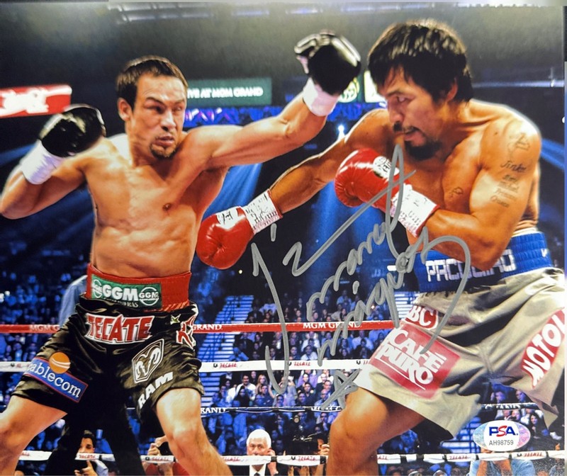 Juan Manuel Marquez Signed 8x10 Boxing Photo VS Manny Pacquiao PSA AH98759 view 2