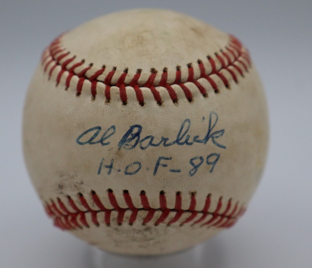 Al Barlick (HOF 89) Signed Baseball Autograph Auto PSA/DNA AP67043