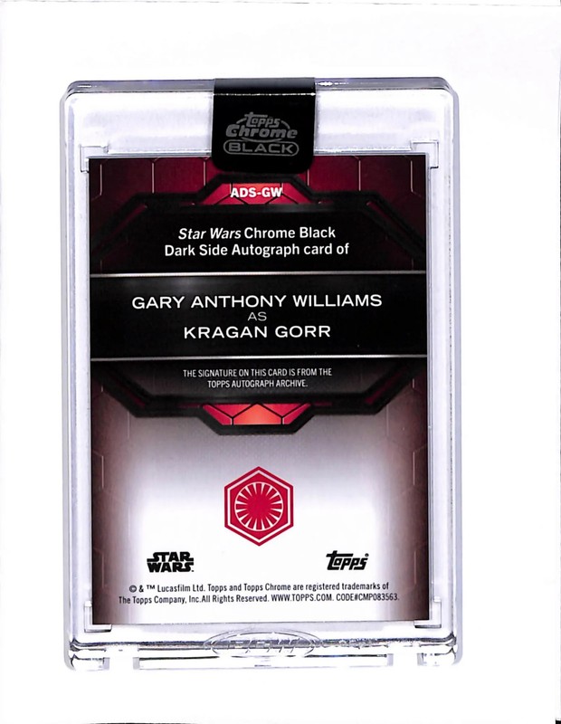 2022 Topps Chrome Black Star Wars Gary Anthony Williams as Kragon Gorr Auto view 2