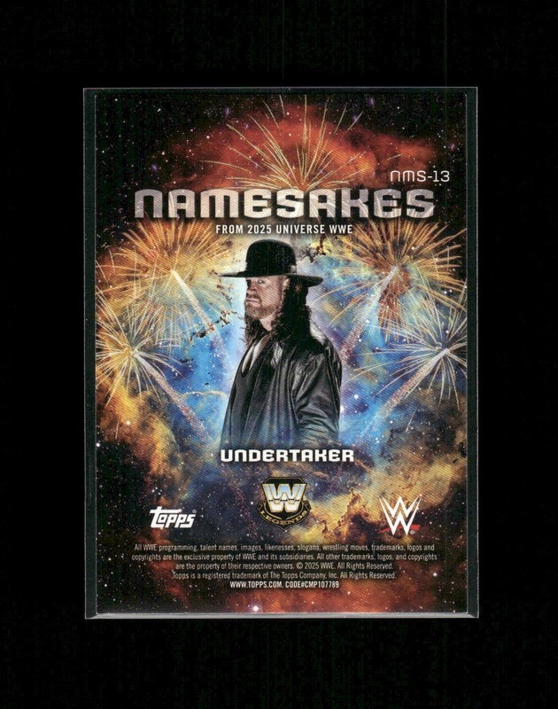 2025 Topps Universe WWE Undertaker #NMS-13 Namesakes view 2