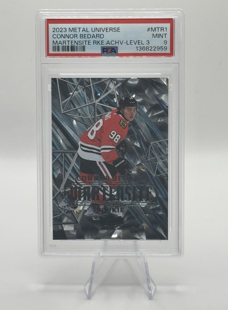 2023-24 Metal Universe Connor Bedard Rookie Martensite Level 3 PSA 9 #MTR1 RC