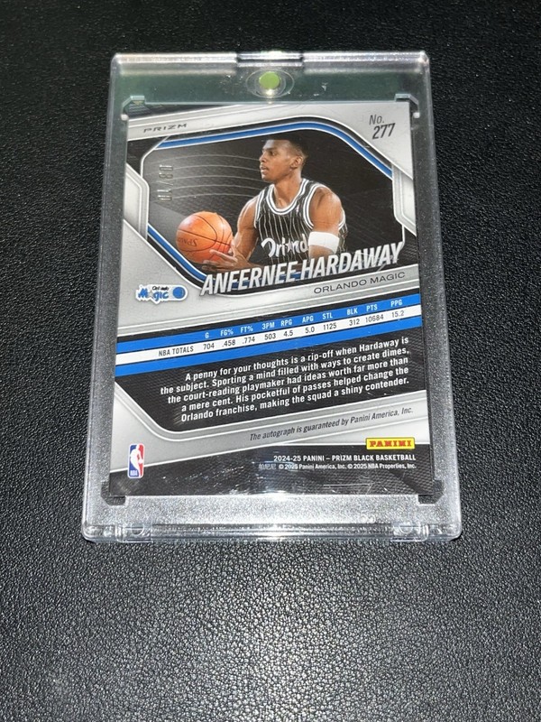 Anfernee Hardaway 2024-25 Panini Prizm Gold Shimmer Auto /10 view 2