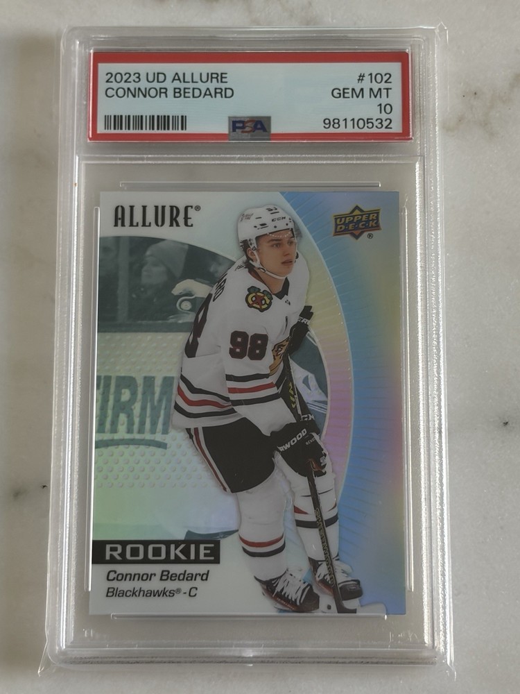 2023-24 Upper Deck Allure - Rookies Connor Bedard #102 (RC) PSA 10 GEM MINT