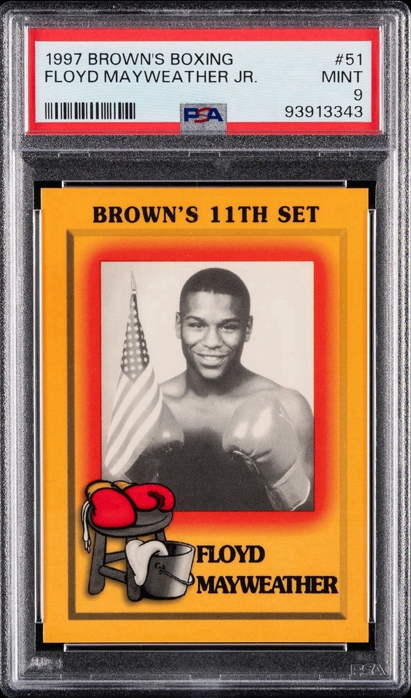 Floyd Mayweather Jr. 1997 Brown’s Boxing Rookie Card #51 PSA 9 MINT TBE