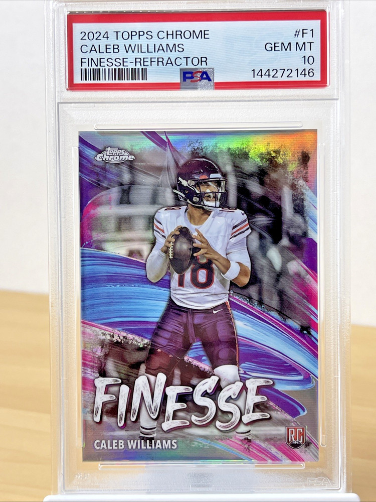 2024 TOPPS CHROME FINESSE REFRACTOR #F1 CALEB WILLIAMS PSA 10
