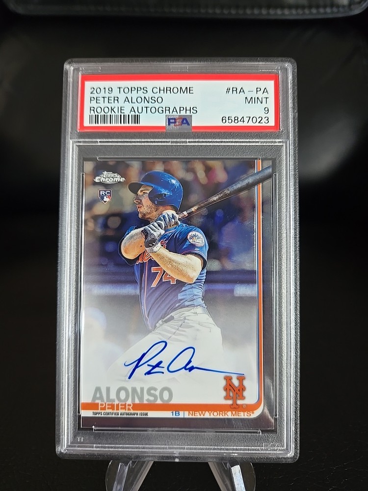 2019 Topps Chrome - Rookie Autographs #RA-PA Pete Alonso PSA 9 Mint