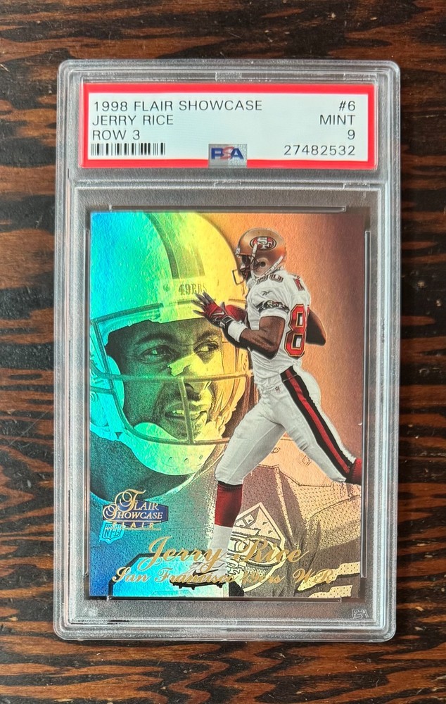 Jerry Rice 1998 Flair Showcase ROW 3 #6 - PSA 9 - Only ONE ever graded higher!!