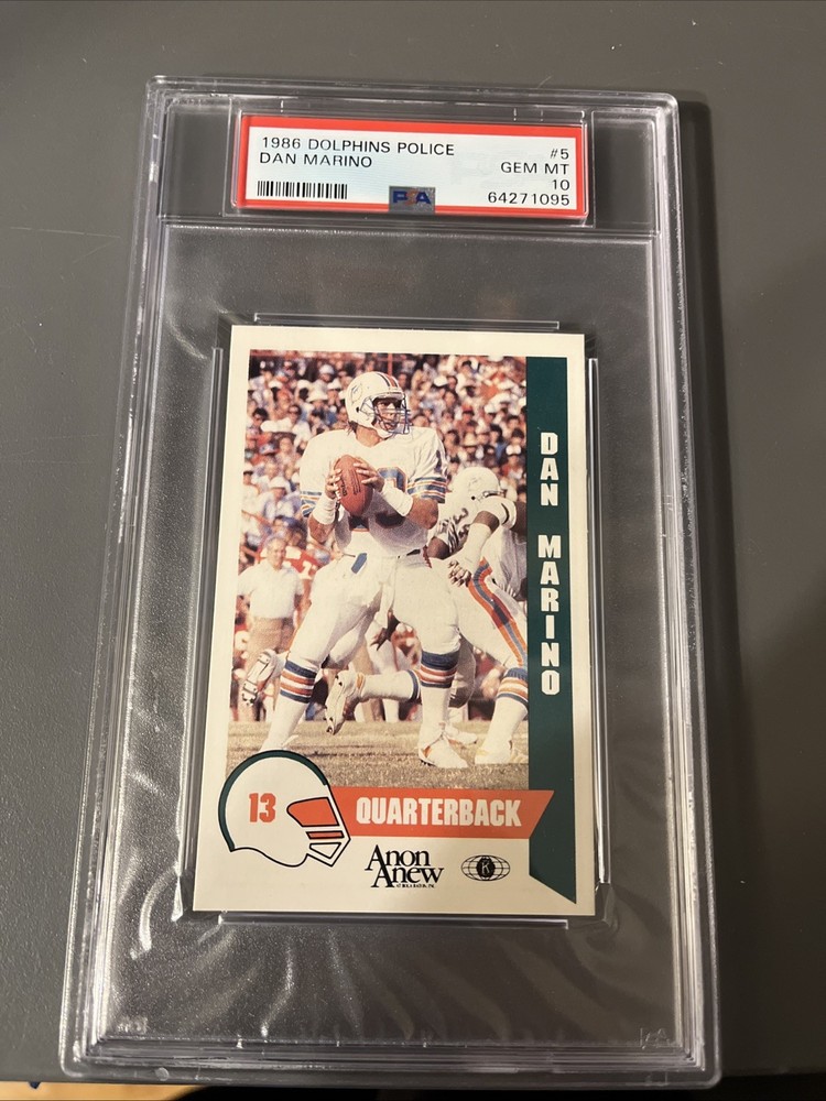1986 DOLPHINS POLICE #5 DAN MARINO DOLPHINS HOF PSA 10