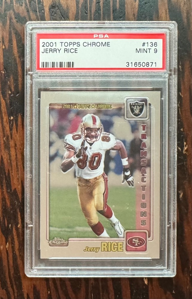 Jerry Rice 2001 Topps Chrome - #136 - PSA 9 - Only 2 have been graded higher!!