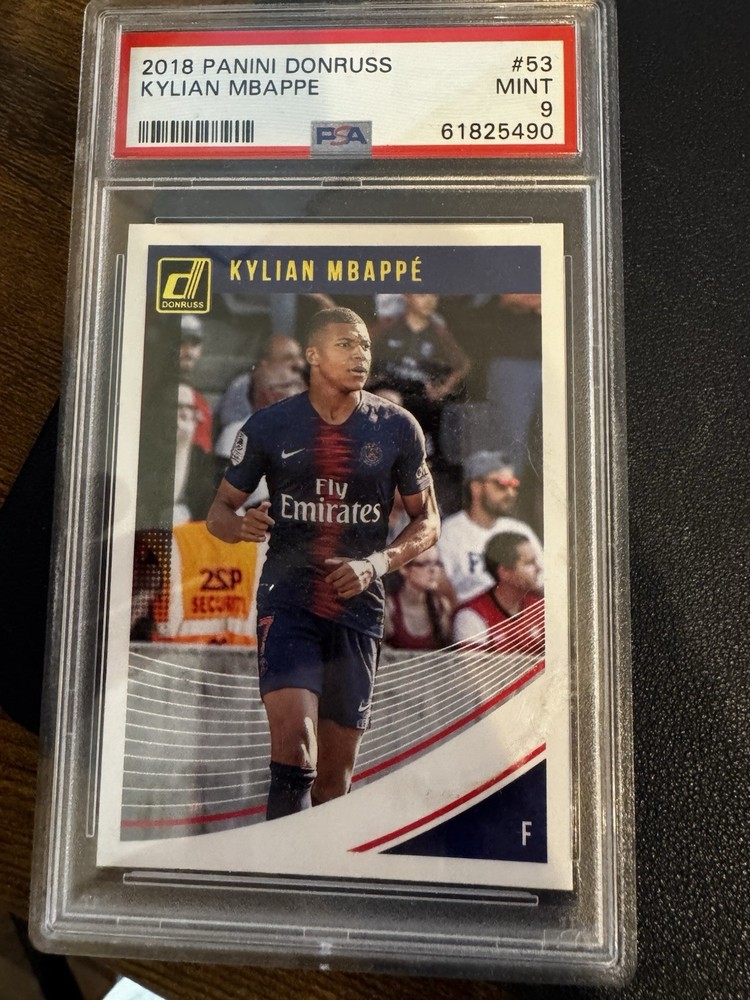 2018-19 Panini Donruss #53 Kylian Mbappe PSA 9 MINT PSG France Soccer
