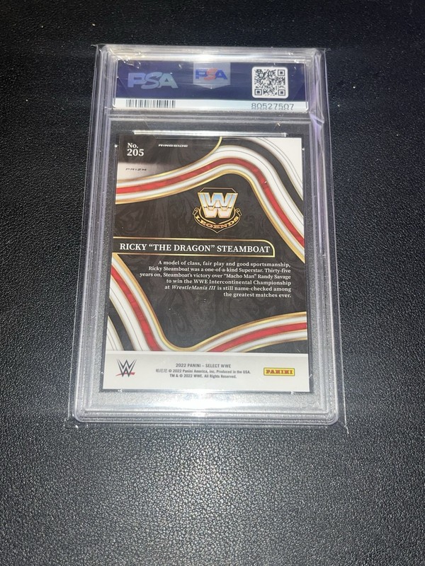 Ricky Steamboat - 2022 Panini Select WWE Zebra PSA 10 Case Hit view 2